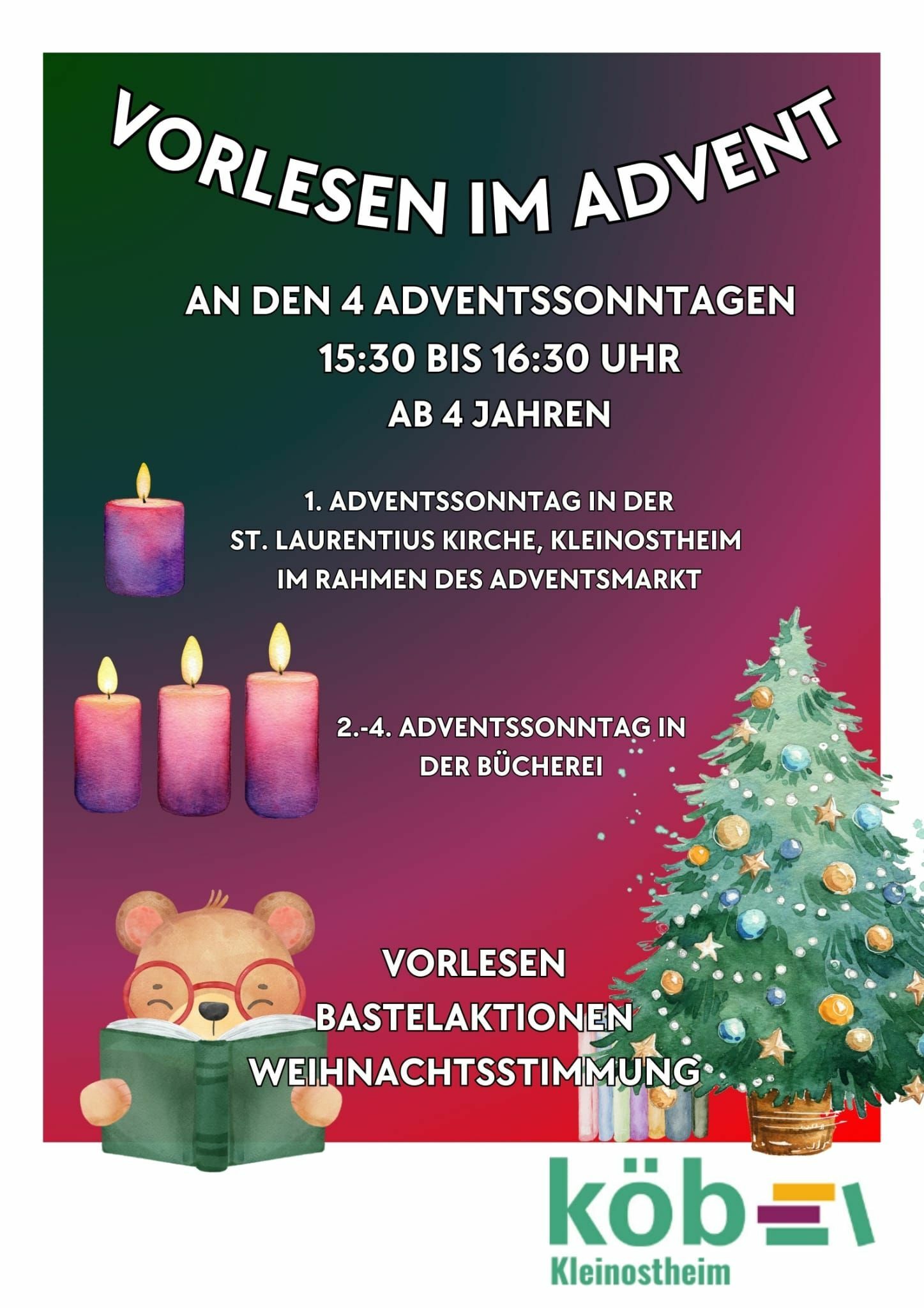 Plakat Vorlesen Advent