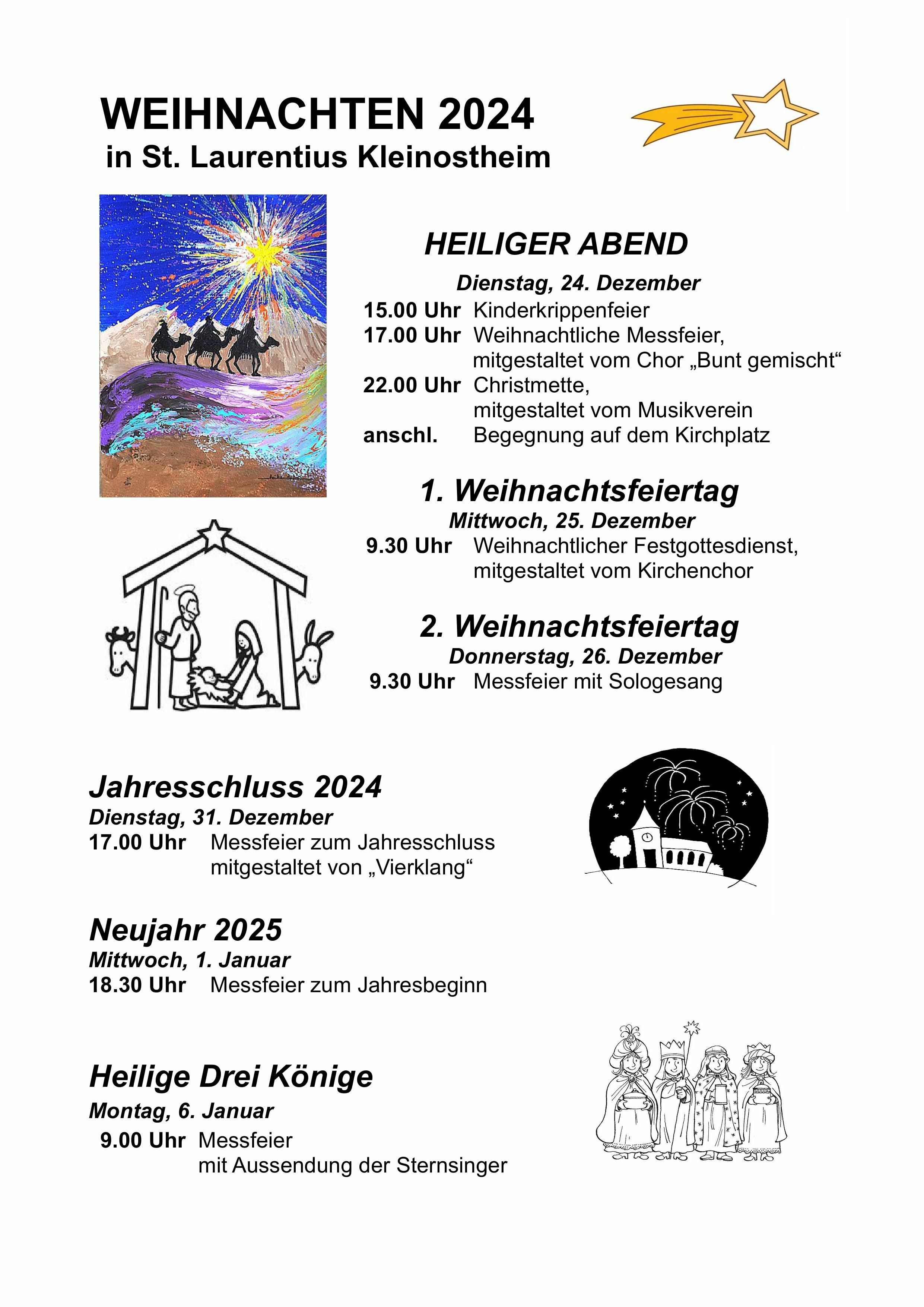 Plakat Weihnachten 2024